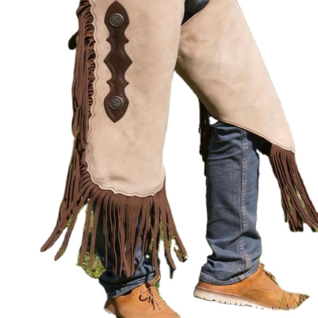 TOP Quality Made-to-order Handmade Leather Chinks Real Leather With Fringe Chaps