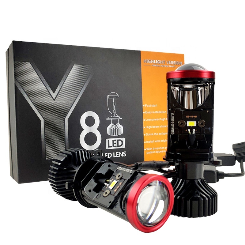 EVITEK Factory Price Wholesale led Headlights Lens Y8 Mini Led Lens H4 Mini Projector Headlight