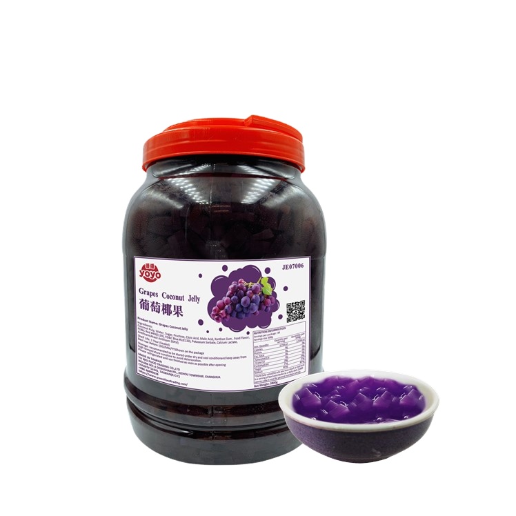 Grape Flavor Coconut Jelly For Taiwan Bubble Tea