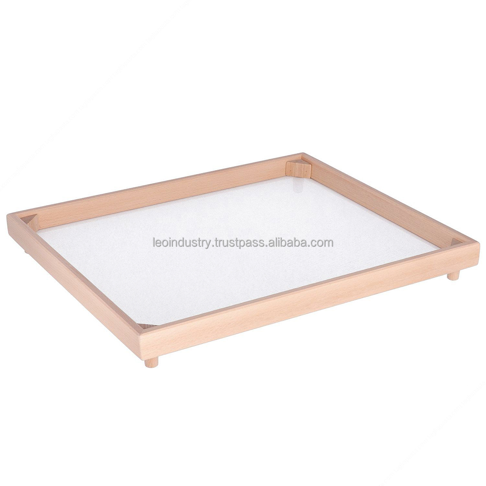 Rectangular Beech Wood Fresh Pasta Drying Tray. Dim. 40x48 cm (Fine mesh)