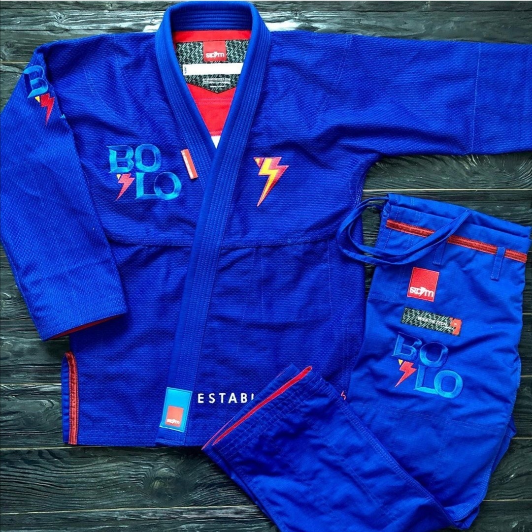 STORM KIMONO STEALTH BOLO( BLUE ) BJJ GI / HIGH QUALITY BJJ GI
