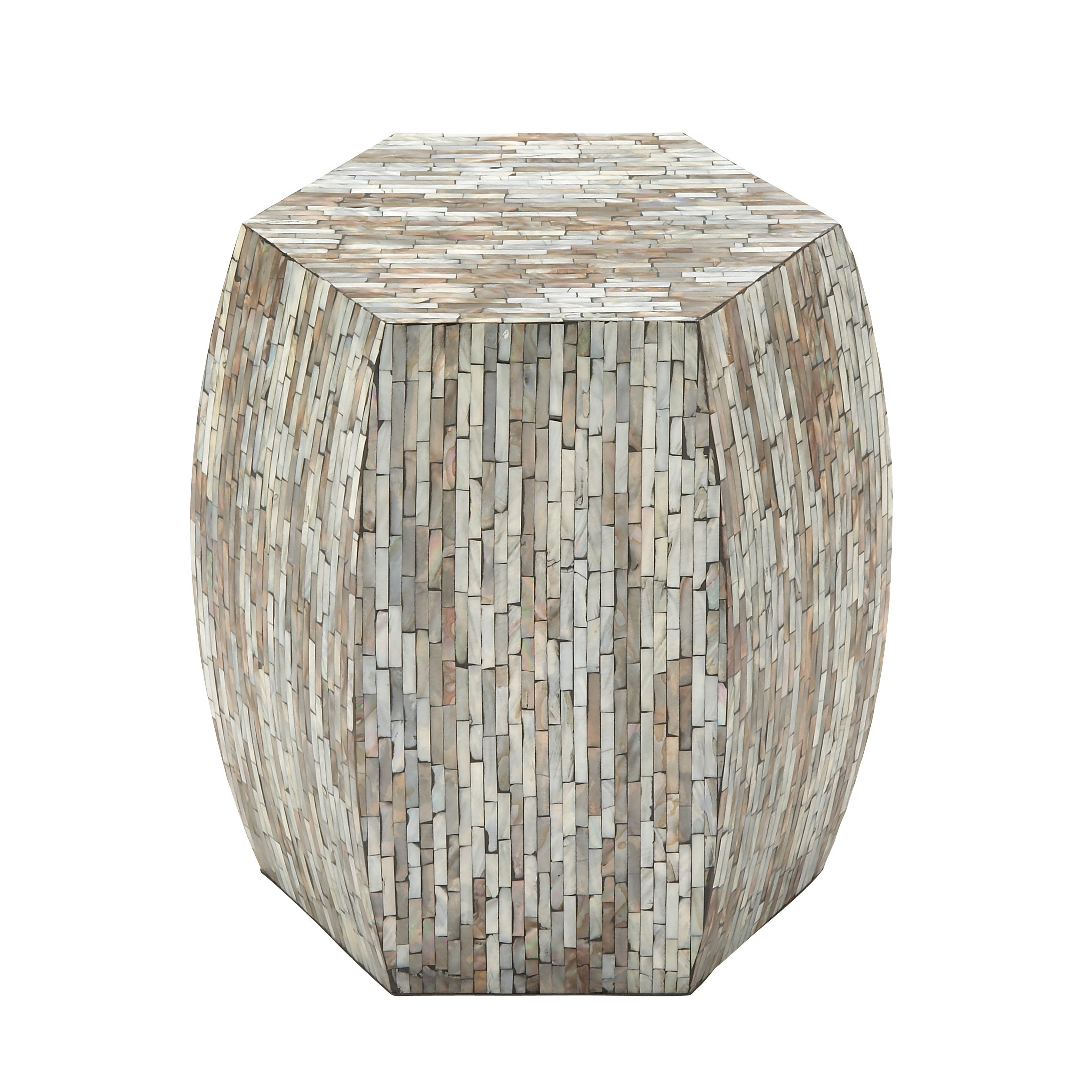 High quality Handmade Living room Drum Mother of pearl side tables MOP nightstands