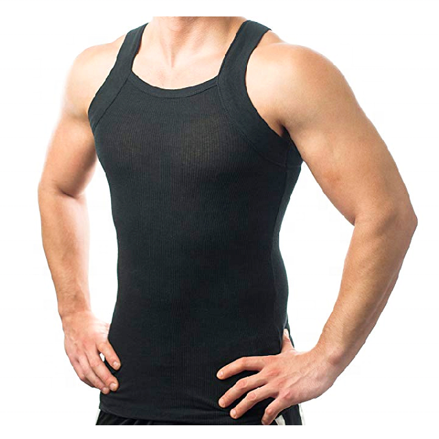 New 2021 Custom Gym Vest Men Men's G-Unit Style Tank Tops Square Cut Muscle High Elastic Rib A-Shirts