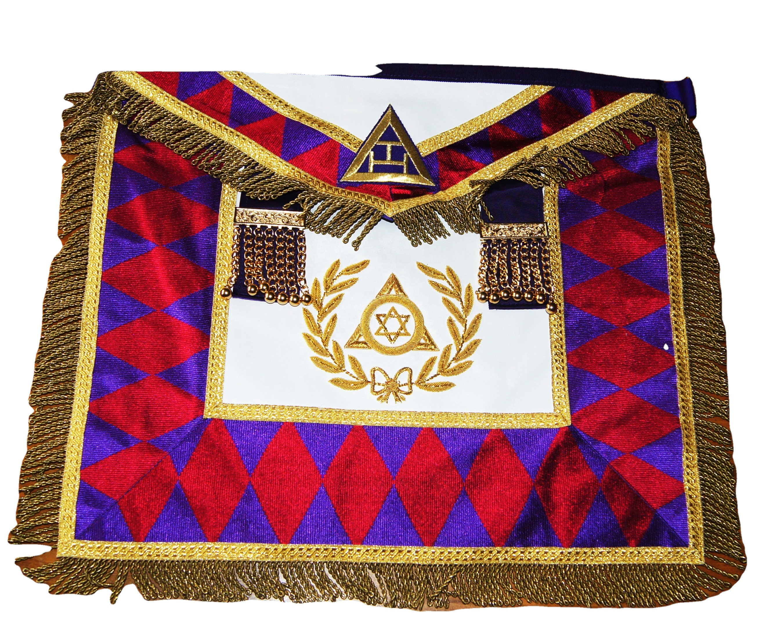 Masonic Apron Provincial Regalia Hand Made Embroidery with bullion wire