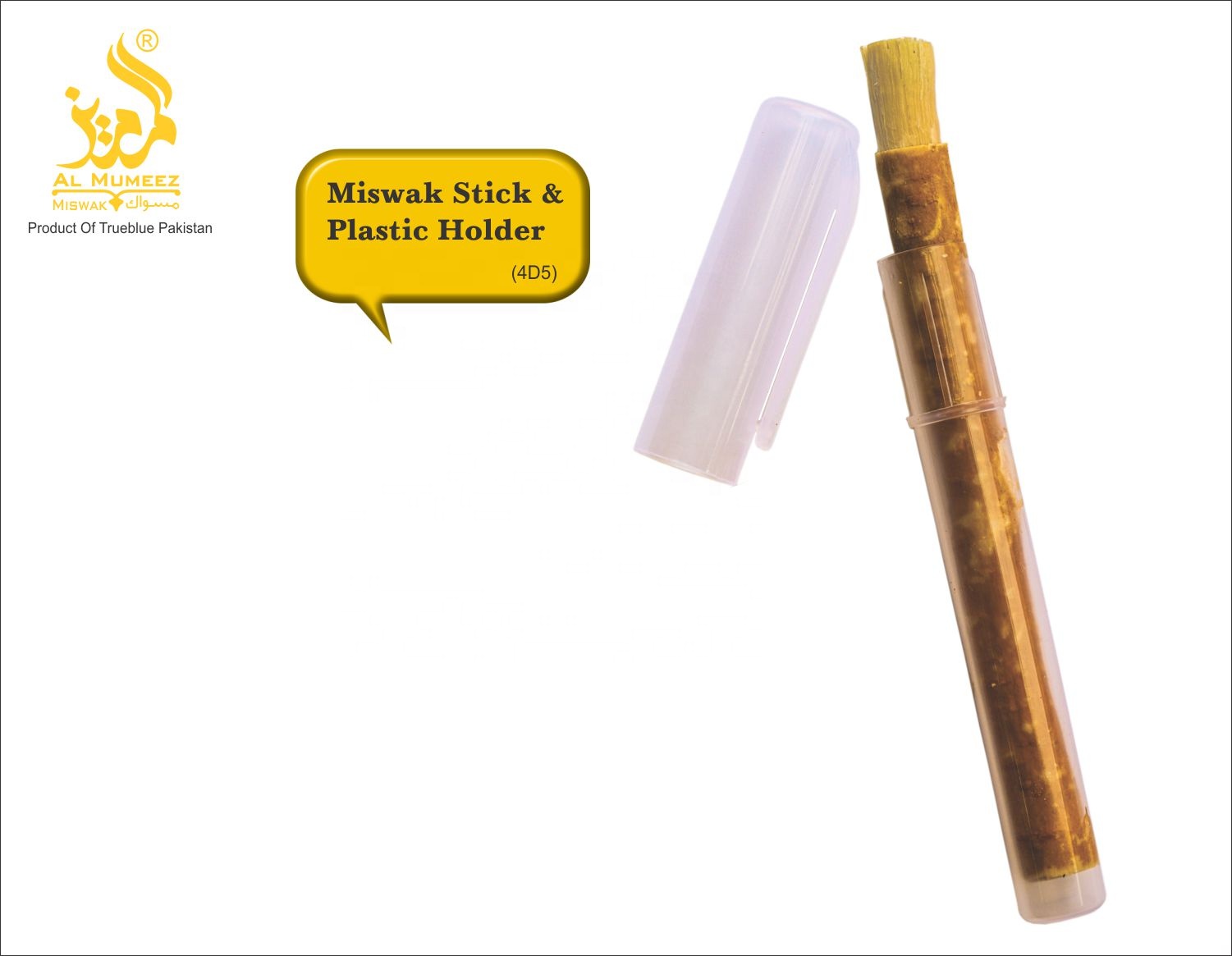 Hot Sale Best Quality Plastic Holder/Case Vacuum Packed Miswak/Sewak/Siwak Natural Teeth Cleaning Stick Case Oral Hygiene Brush