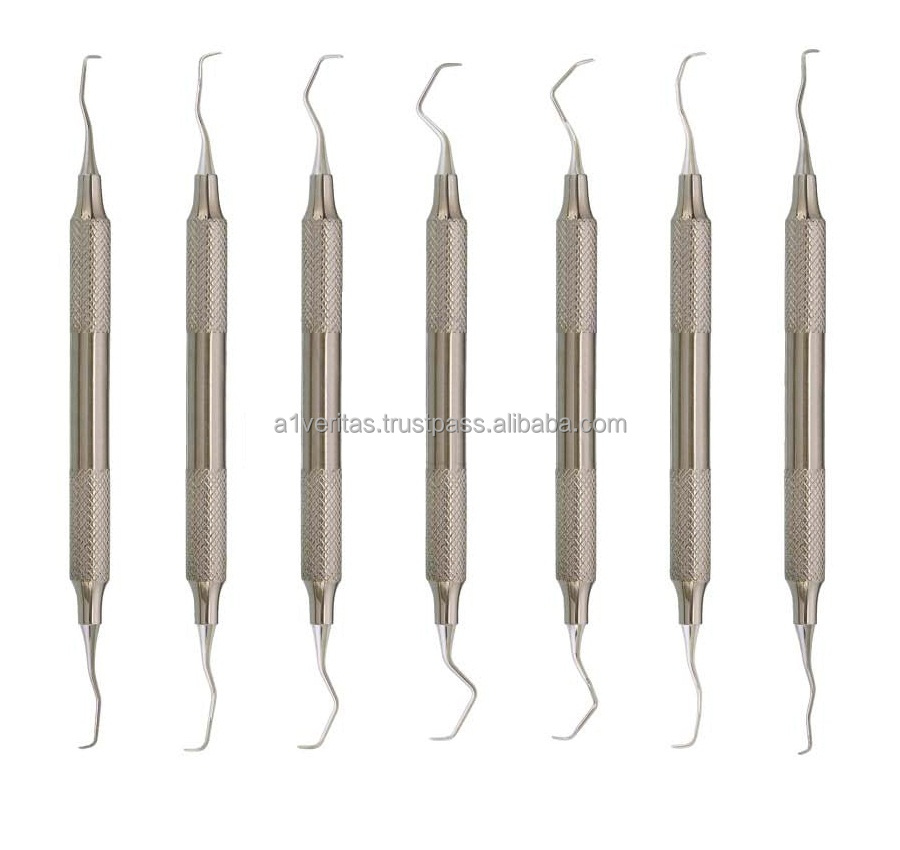 Best Quality Dental Gracey Curette set of 7pcs,, Dental Instruments, Reusable, wholesale price, Stainless steel
