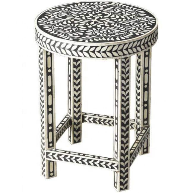 Modern Antique Bone Inlay Wooden Table For Living Room Best Quality Furniture