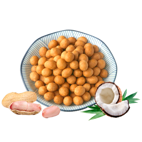 Ready Ship 80g Organic Vietnam Coconut Infused Nuts Dried Crispy Snack Tropical Coconut Flavor OEM Supplier Peanut Ingredients