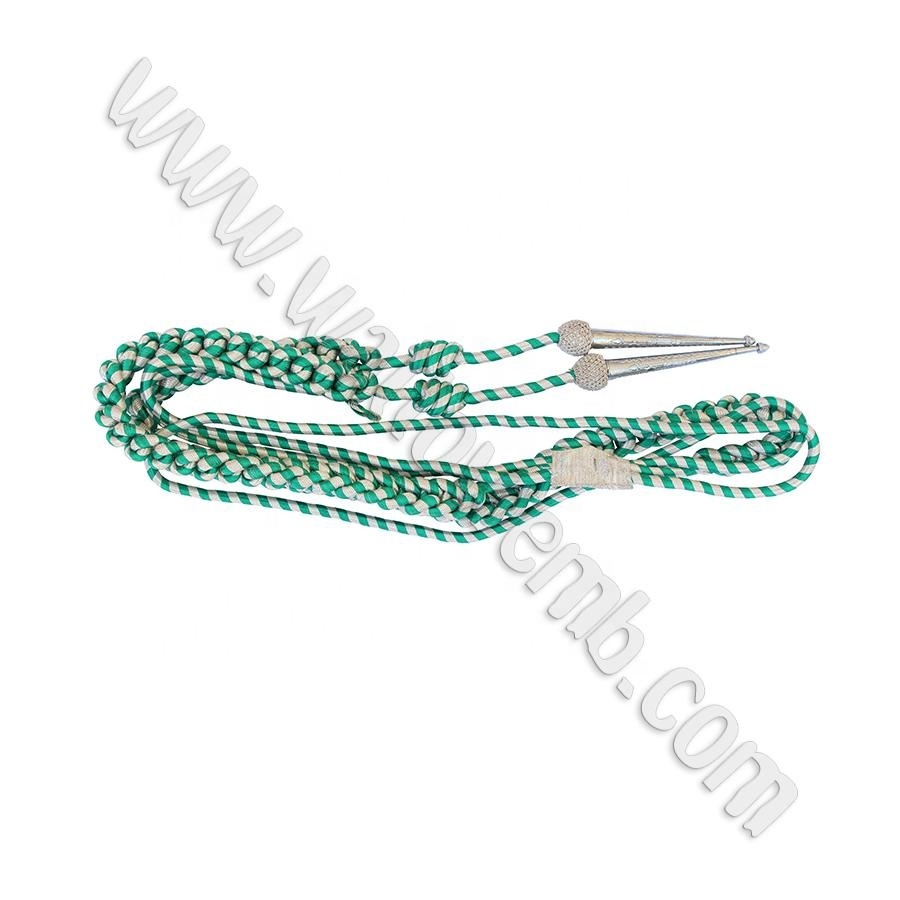 High Quality Custom Gold Ceremonial Uniform Aiguillette Personal Defense Equipment with Shoulder Cord