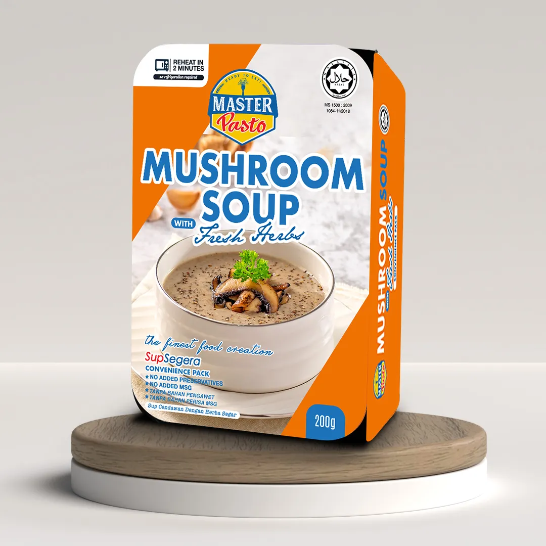 MRE RTE Military Easy Cook Ready Meals Mushroom Soup with Fresh Herbs Best Suitable For F&B Industry, Restaurant & Cafe Premium