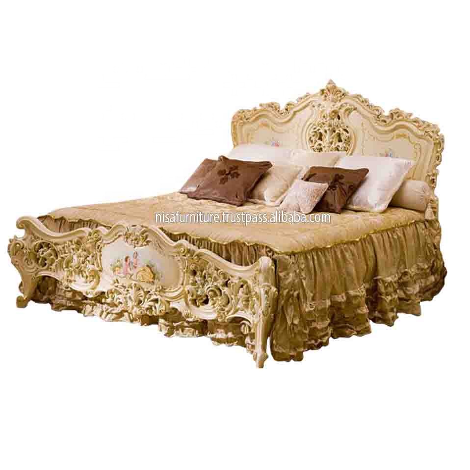 French Victorian Antique Luxury Beds bedroom furniture