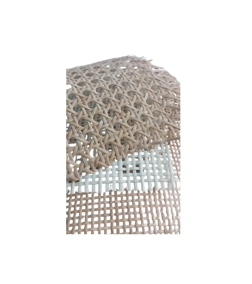 Vietnam Manufacture Natural Weave Rattan Sheet - Natural closed weaving rattan cane webbing roll - Raw rattan wicker material