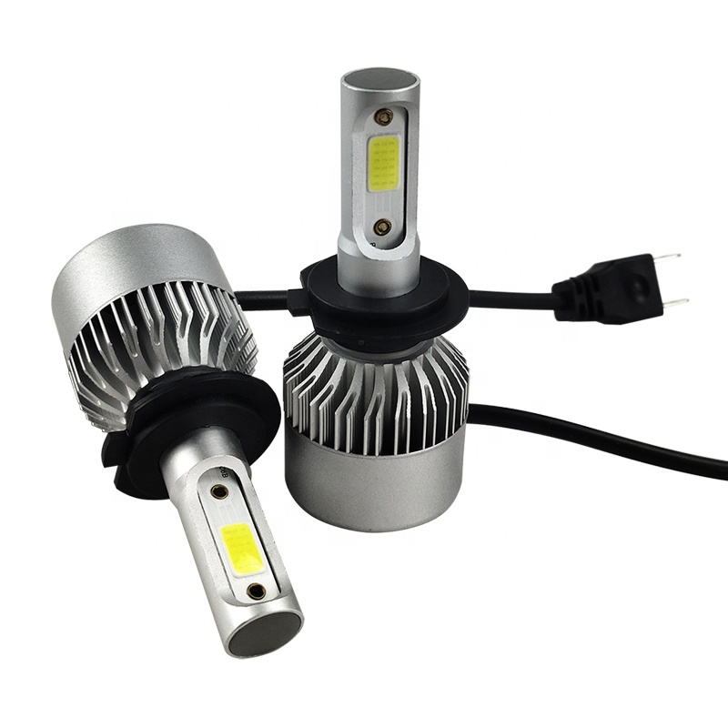 Car LED headlight S2 36W 4000LM H7 H11 9005 H1 H3 All in One LED S2 COB Led Headlight 9006 6500K