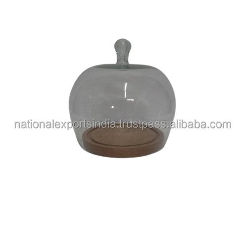 Cake Glass Stand Glass Handmade Customized Size Cake Cover For Home Decoration Transparent Decoration clear class dome