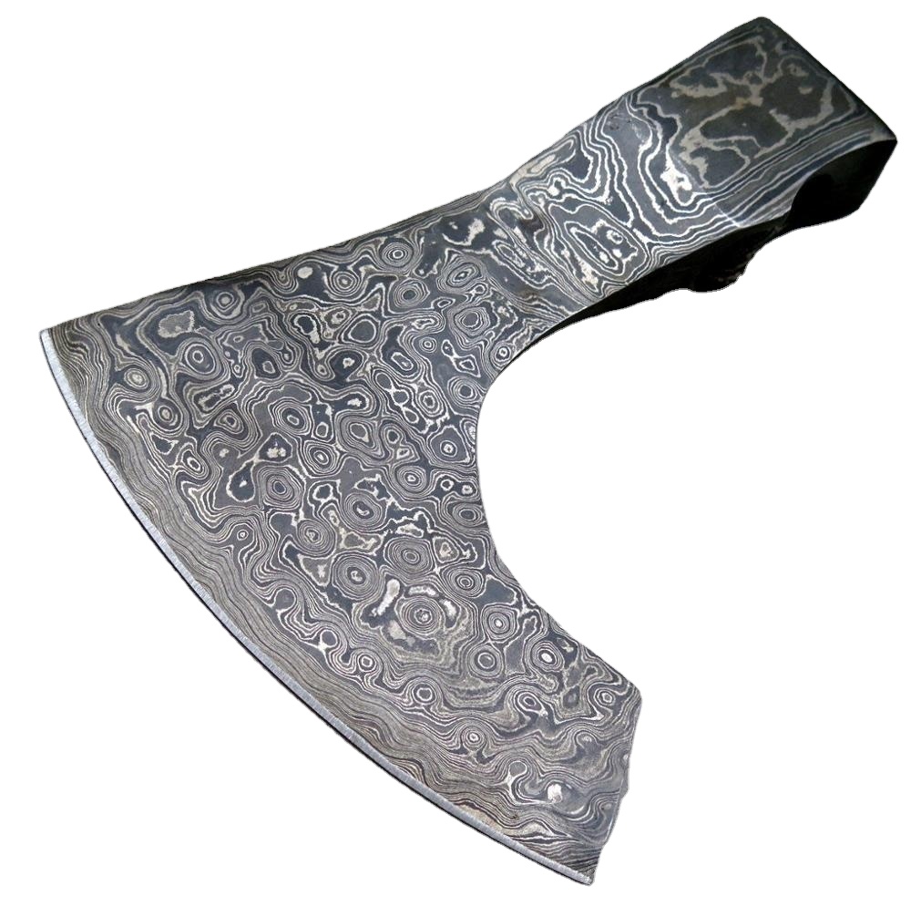 Best High Quality Damascus Steel Forged Axe Hatchet Head Viking Bearded Handmade Axe Head