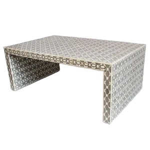 Luxury Modern Home Furniture - Customizable Bone Inlay Coffee Table Console Table for Living Room