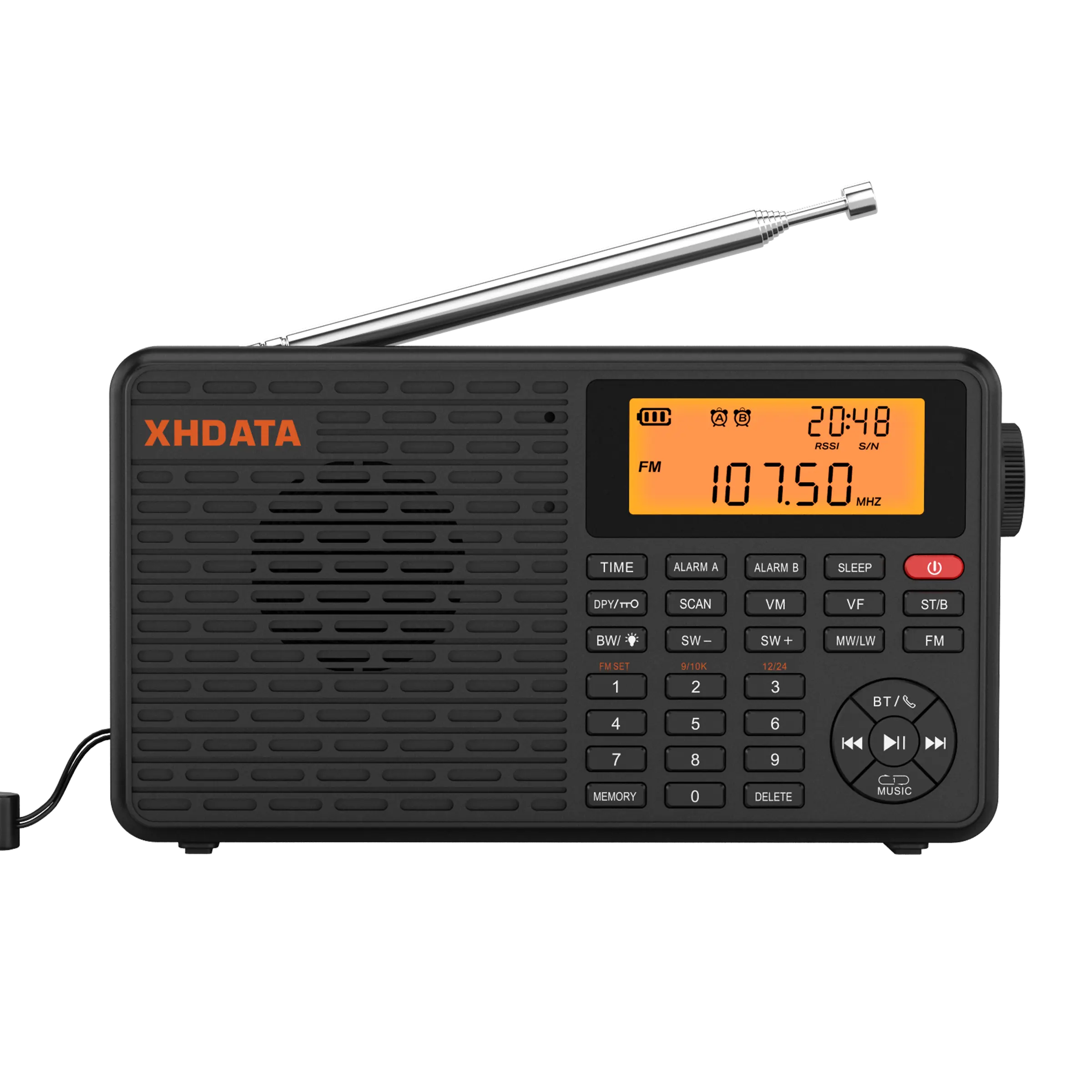 Новинка 2023, портативный домашний цифровой радиоприемник XHDATA, AM, FM, SW, с BT и TF кардридером, с использованием DSP-чипа, радио