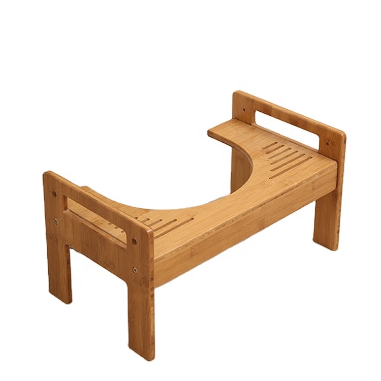 Potty Footrest Bamboo Adult Children Anti-Slip Toilet Squatting Stepping Stool Home Bathroom Tools