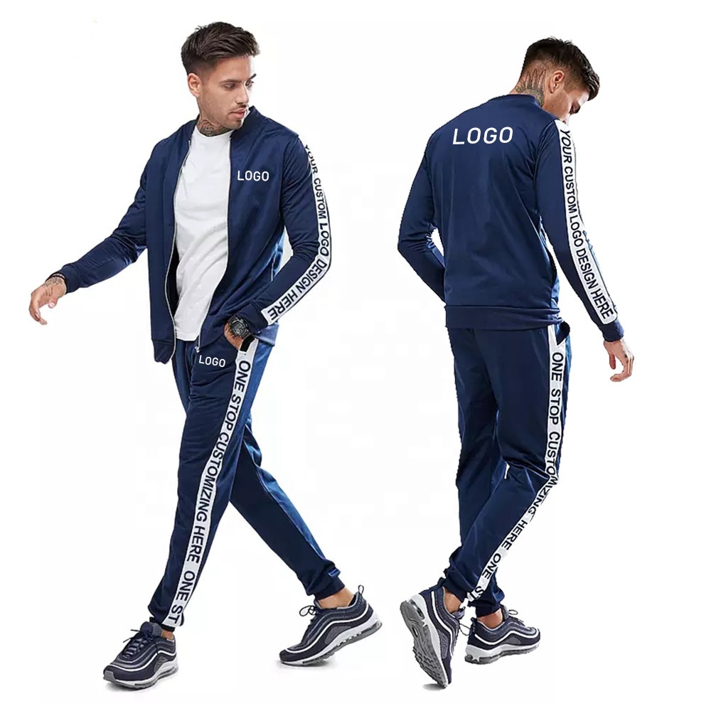 Slim Fitted Tracksuit High Quality Gym Fitness Mens Jogging Sweatsuit Men Tracksuits Set Unisex