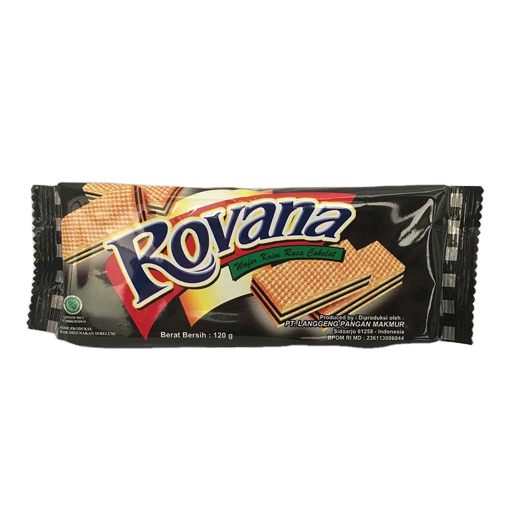 Hot Sell Wafer Chocolate, Strawberry, Pandan, Cheese Crunchy Uniqe Taste ( 120 gr x 30 ) Rovana - OEM