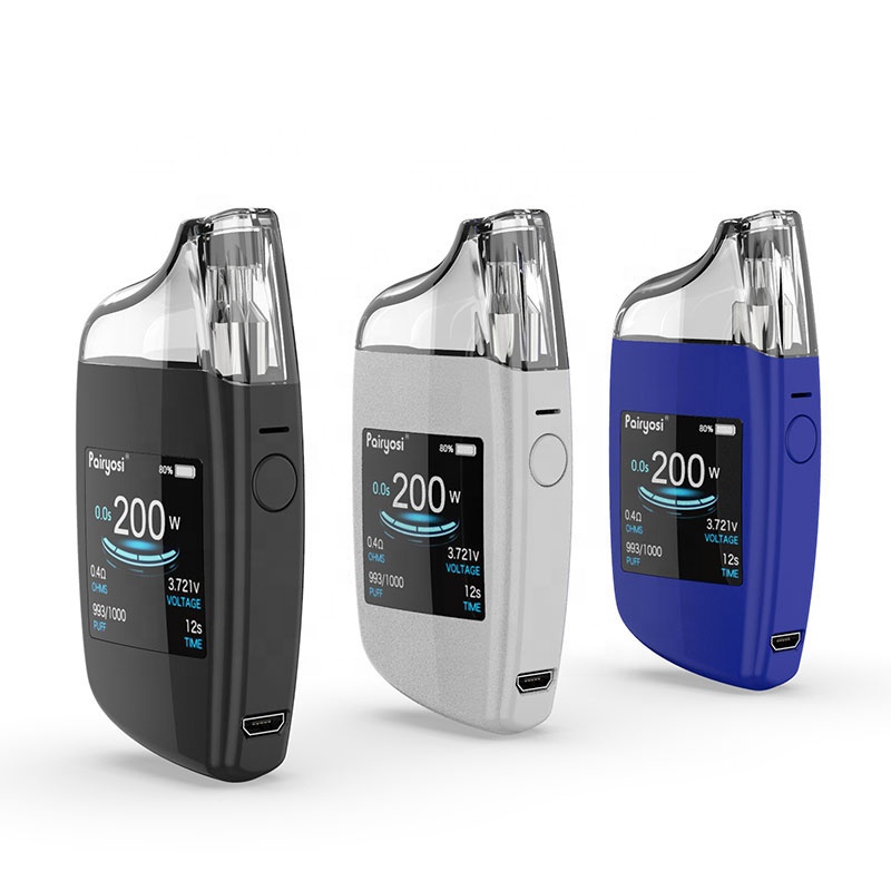 2021 пользовательский HD светодиодный экран vape mod перезаряжаемая система vape pod