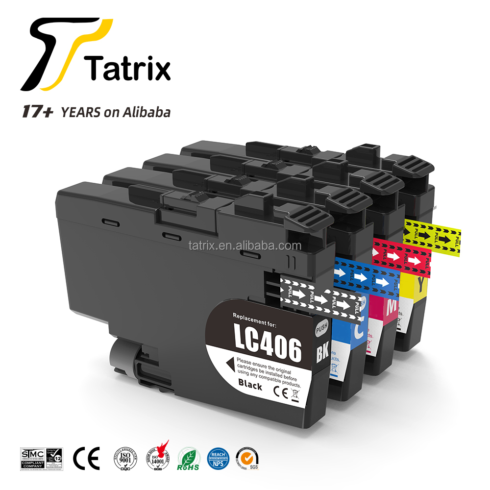 Tatrix LC406XL LC406 Премиум Цвет Совместимость принтера чернильный картридж для принтера Brother MFC-J6955DW MFC-J6555DW MFC-J5855DW