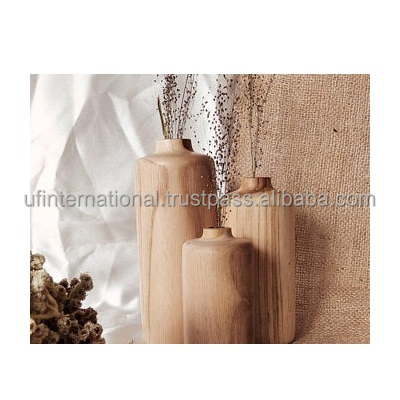 Wood Flower Pot Vase Small and large and medium size and Garden Wood Planter Use for Home Decor