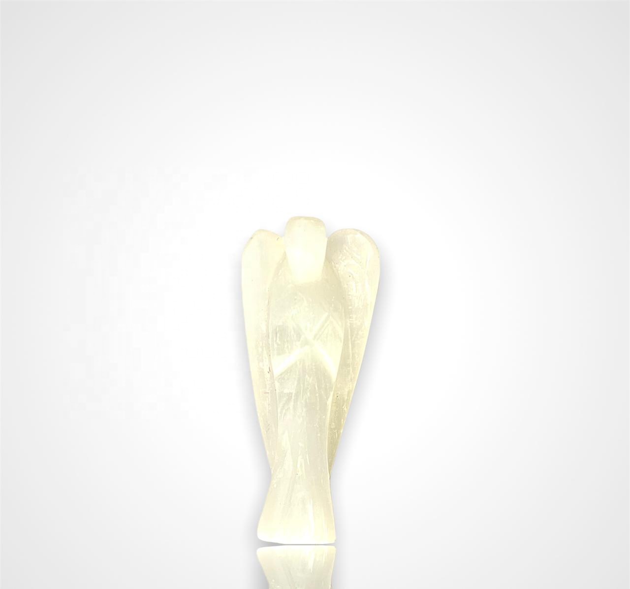 Best quality white selenite high polished angel 2 inch hot selling products