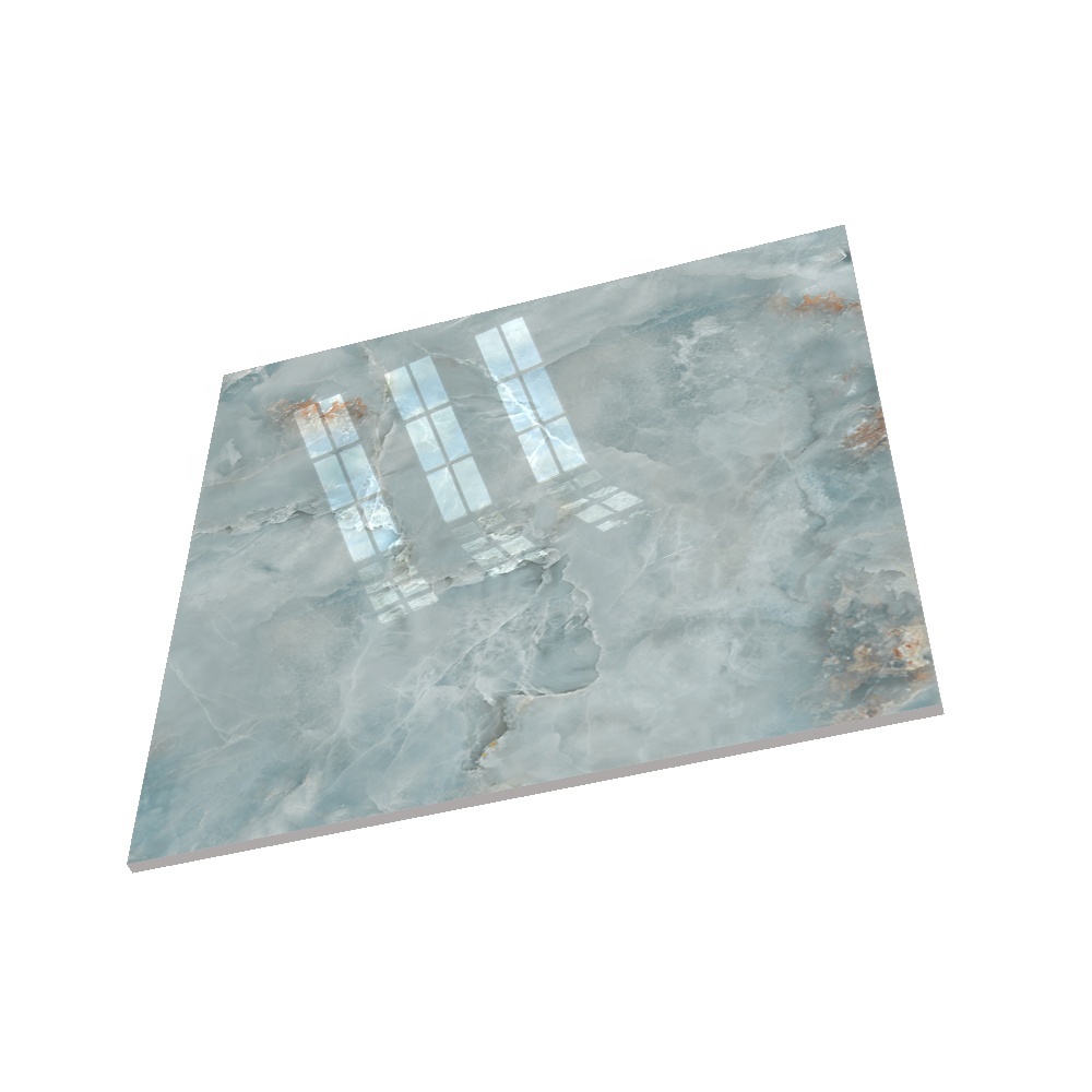 High Glossy Aqua Marina Kitchen Bathroom bedroom hotel Use Large Size Homogeneous Porcelain Tiles for Floor and Wall Decoration