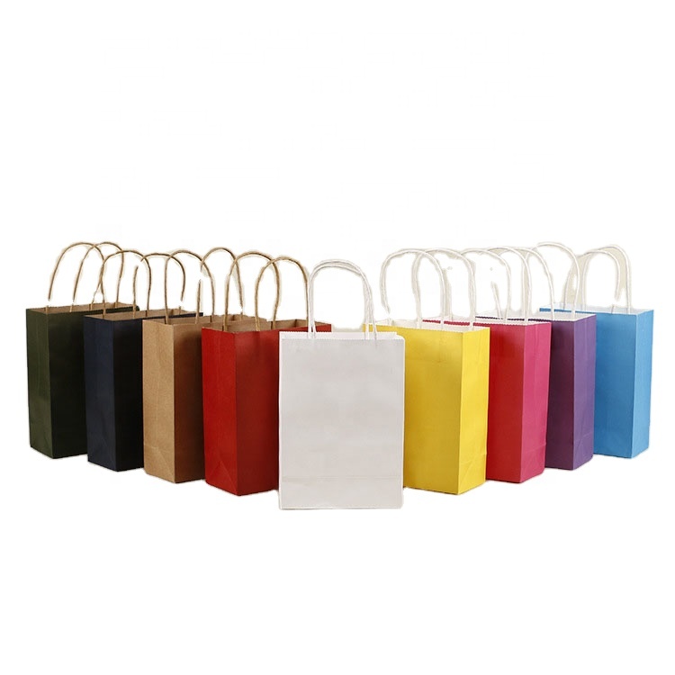 Custom Logo Kraft Bags with Twisted Handles for Eco-Friendly Shopping