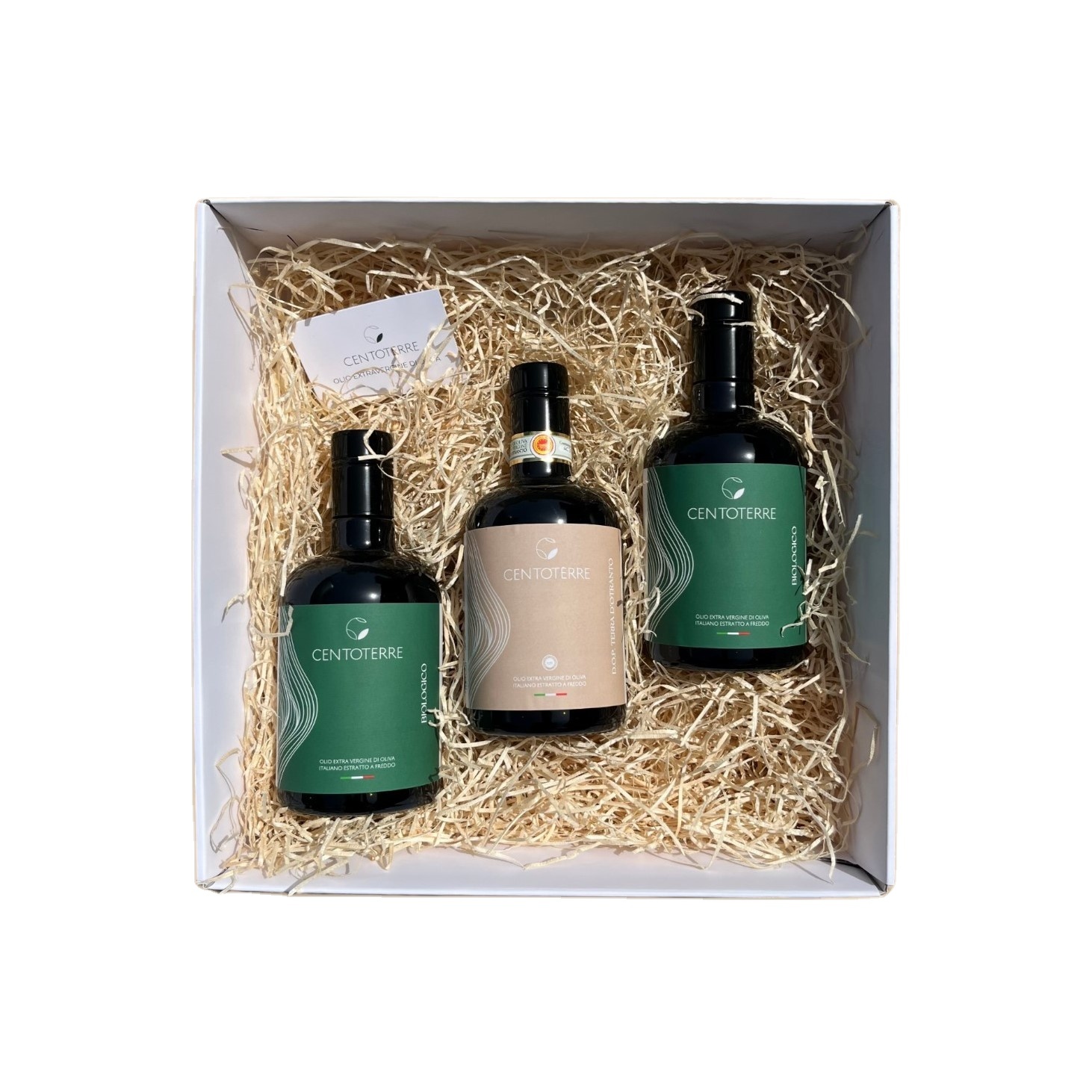 Organic Extra Virgin D.O.P. Olive Oil Box Set 2 Cold-Pressed Glass Bottles Freshly Flavorful Bio Cooking & Frying Seasoning Oil