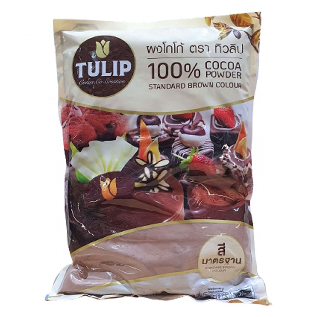 500 г какао-порошок тюльпана стандартного коричневого цвета, сделано в Таиланде, для пекарни, высокое качество
