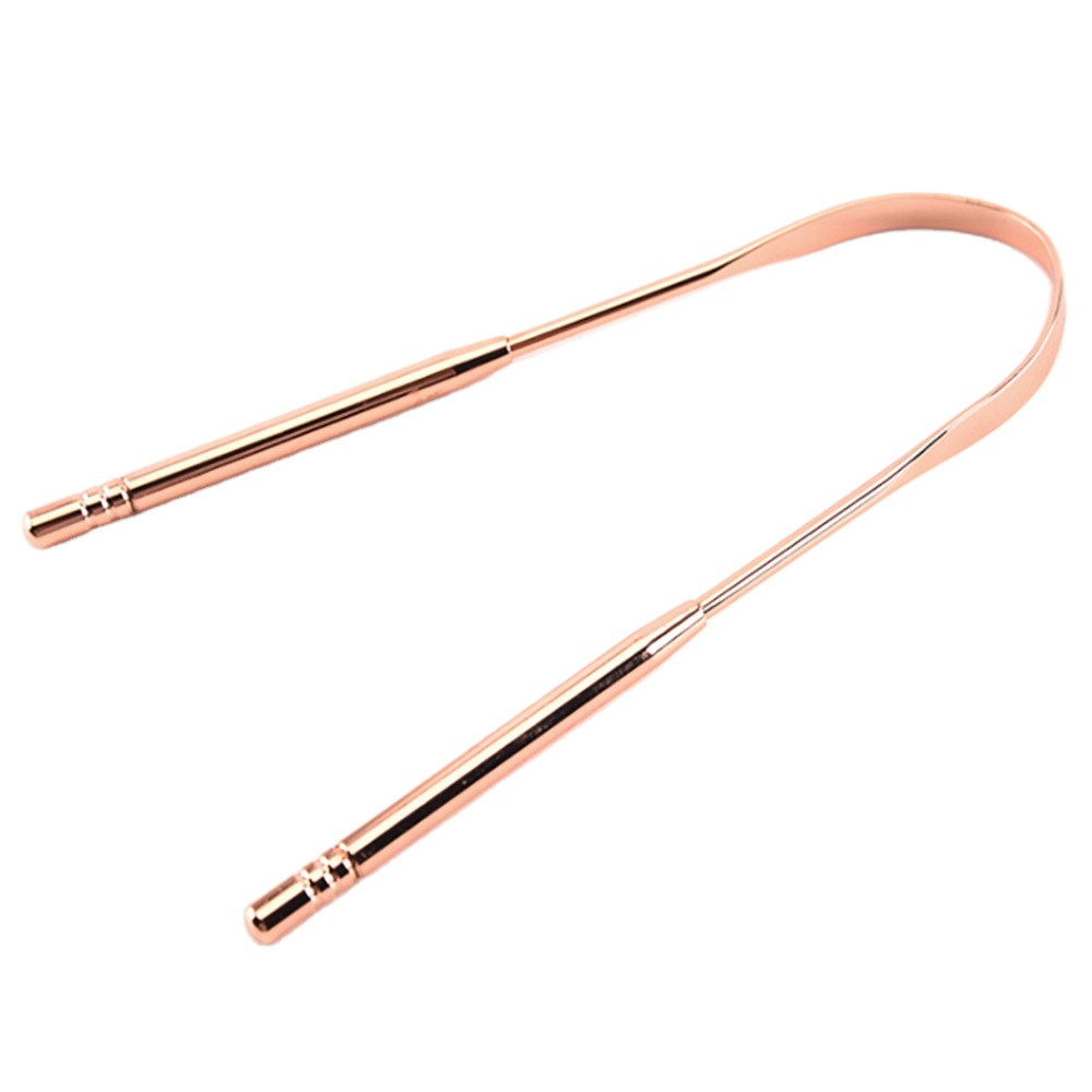 Rose Gold Color Copper Tongue Cleaner ayurvedic Tongue Scrapers