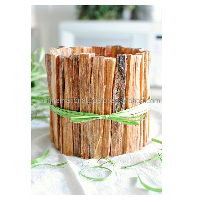 Factory wholesale custom home decorative single wood flower pot holder handicraft and craft