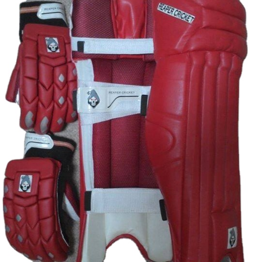 Cricket Batting Leg Guards Color Red Men Size Light Weight