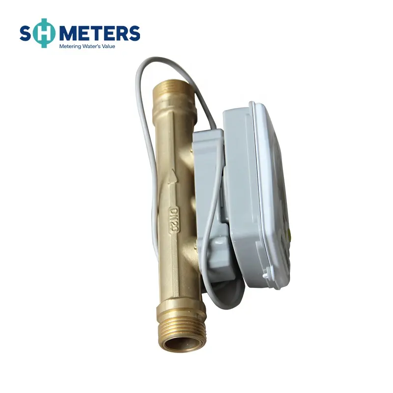 Meter Water Smart Wireless Remote Reading Ultrasonic Water Flow Meter Brass M-bus LXC-DN15~DN40