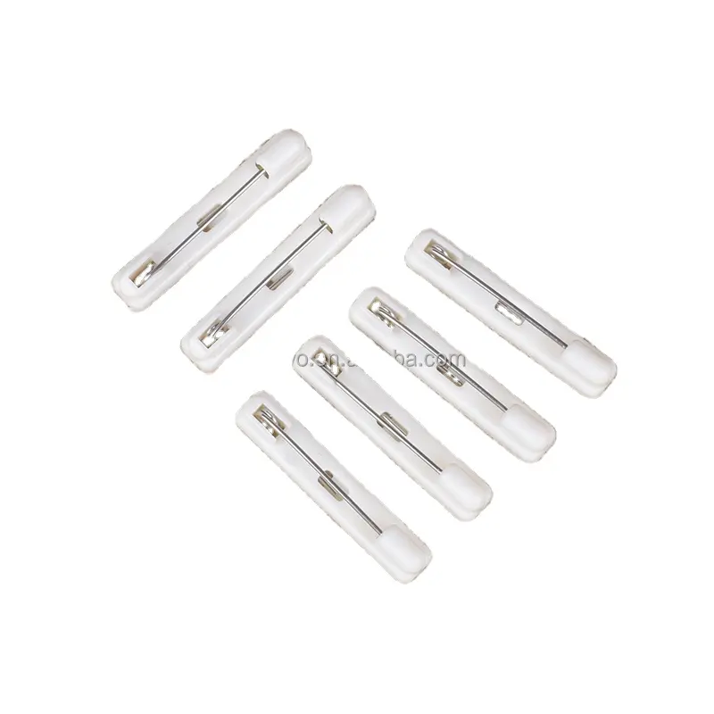 Karwo Small White Brooch Safety Pin,Wholesale plastic safety pin