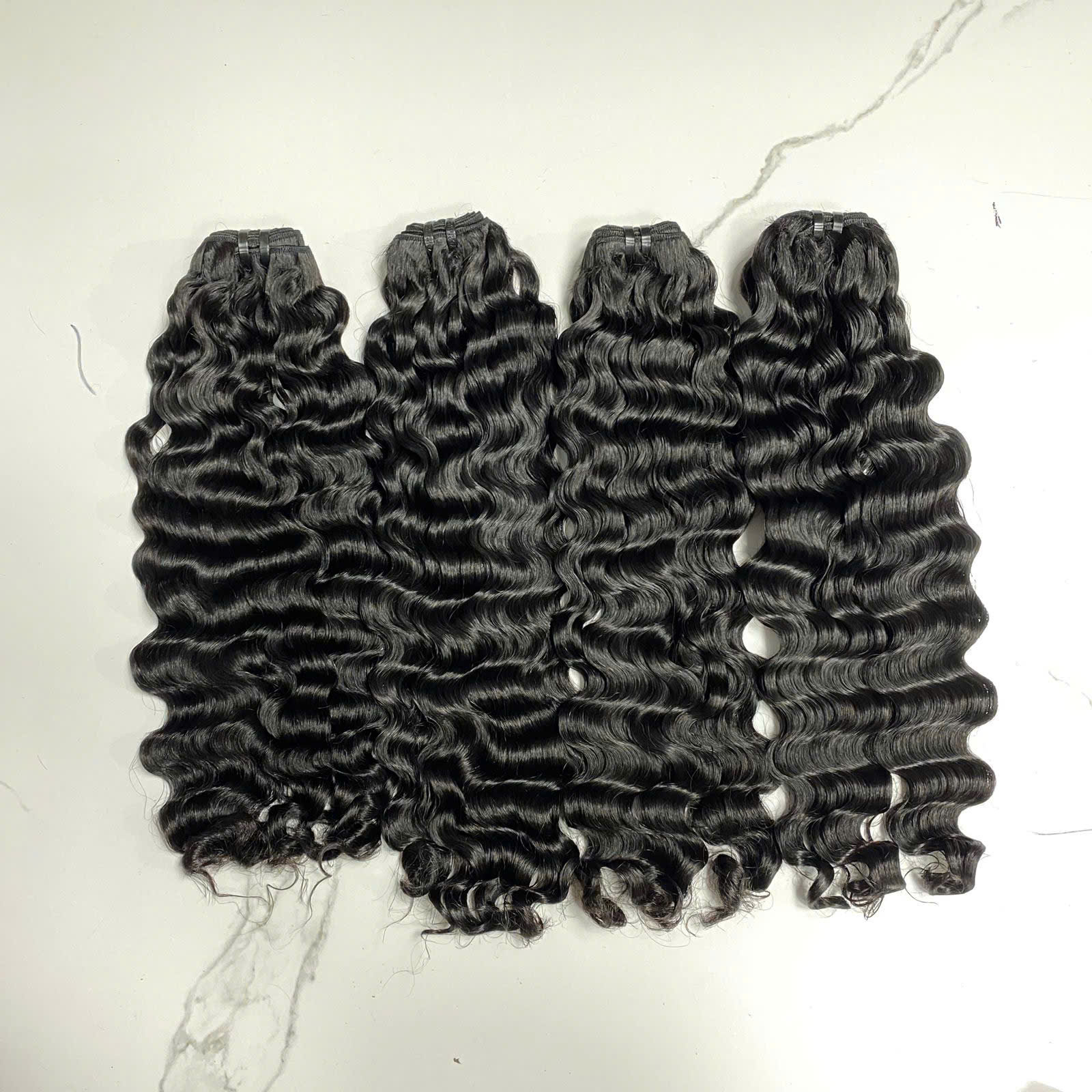 WEFT NATURAL WAVY LOOSE WAVY VIETNAMESE RAW REMY HERSHEY HAIR EXTENSIONS HAND TIED WEFT GRADE BEST QUALITY