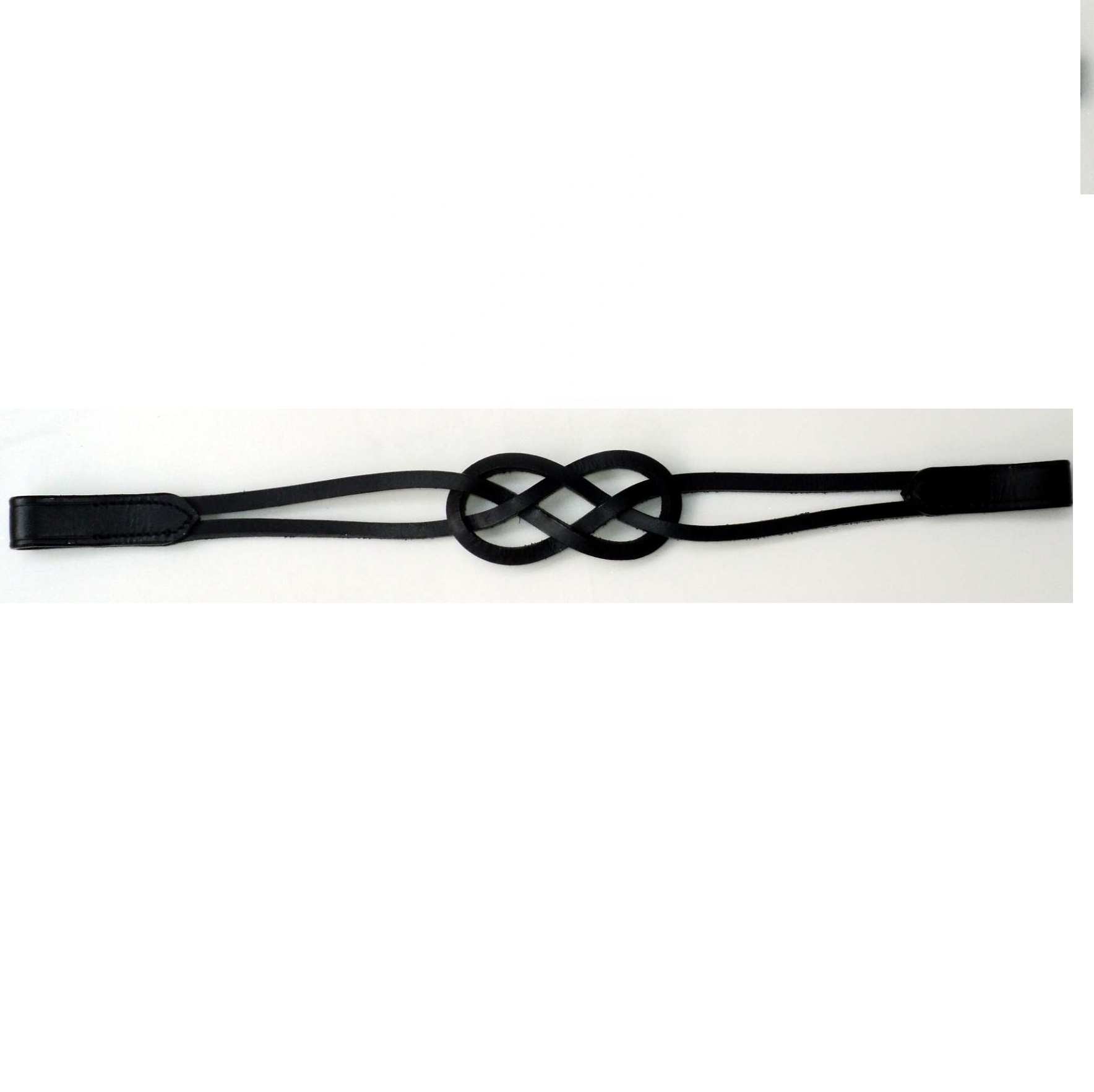 HIGH QUALITY EMPTY CHANNEL LEATHER LUXURY HORSE BROW BAND