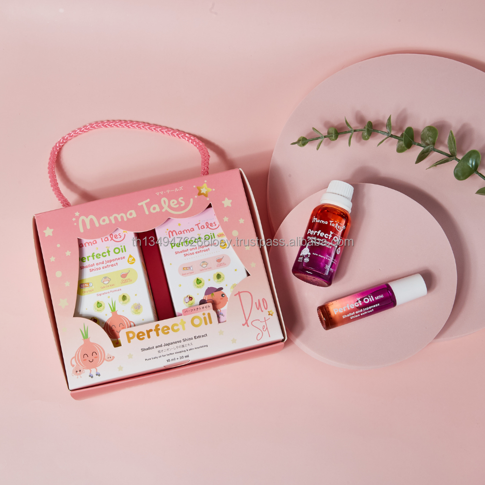 Organic Onion Oil For Baby Stuffy Nose Relieve And Promote Better Sleeping Thailand Products Perfect Oil Duo Set 40ML.