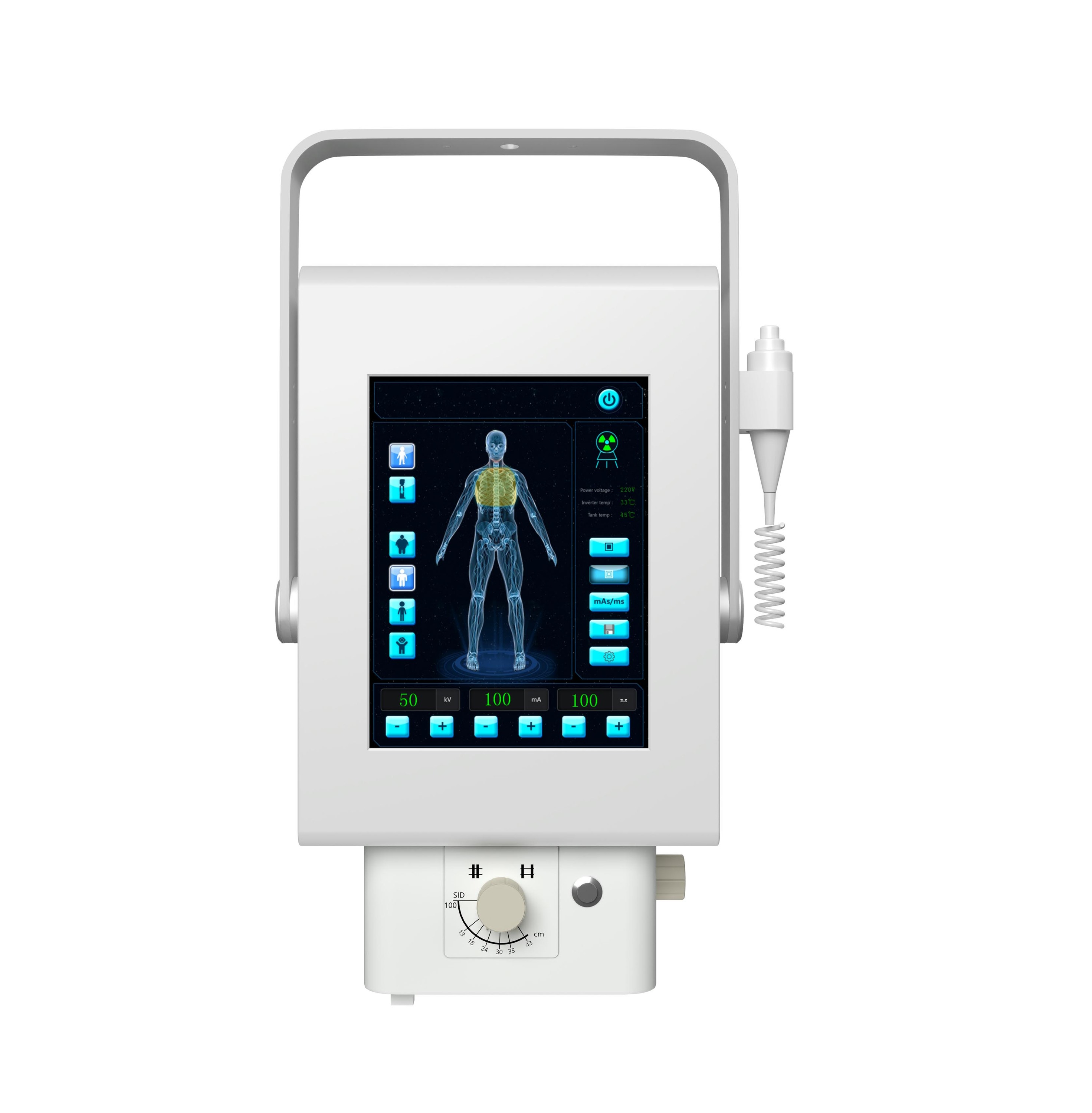 8KW High Frequency Portable X-ray Machine Digital Medical X-Ray Equipments X-ray Machine with battery MSLPX20