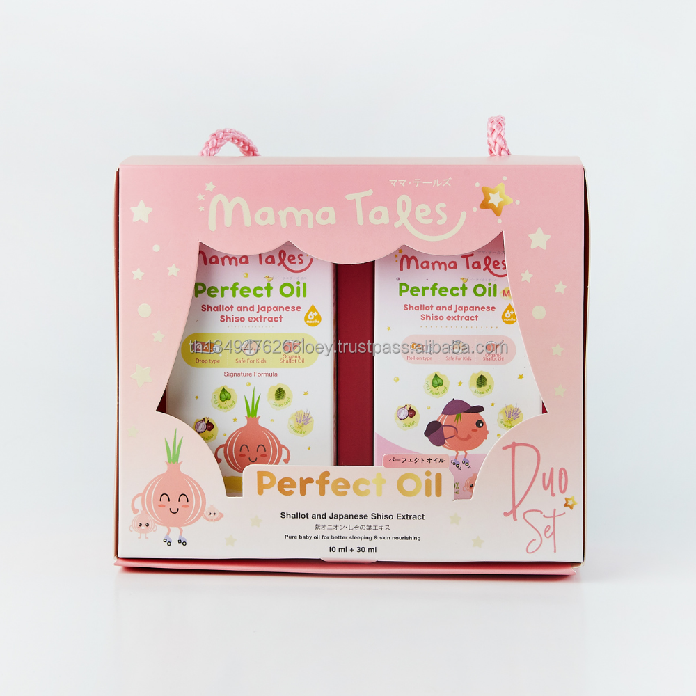 Organic Onion Oil Products For Baby Stuffy Nose Relieve And Promote Better Sleeping Mama Tales Perfect Oil Duo Set 40ML.
