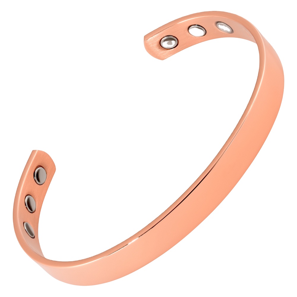 Unisex Copper Magnetic Bracelet with Pearl Diamond Religious Classic Vintage Style Number Lovers Pattern Arthritis Relief Gift