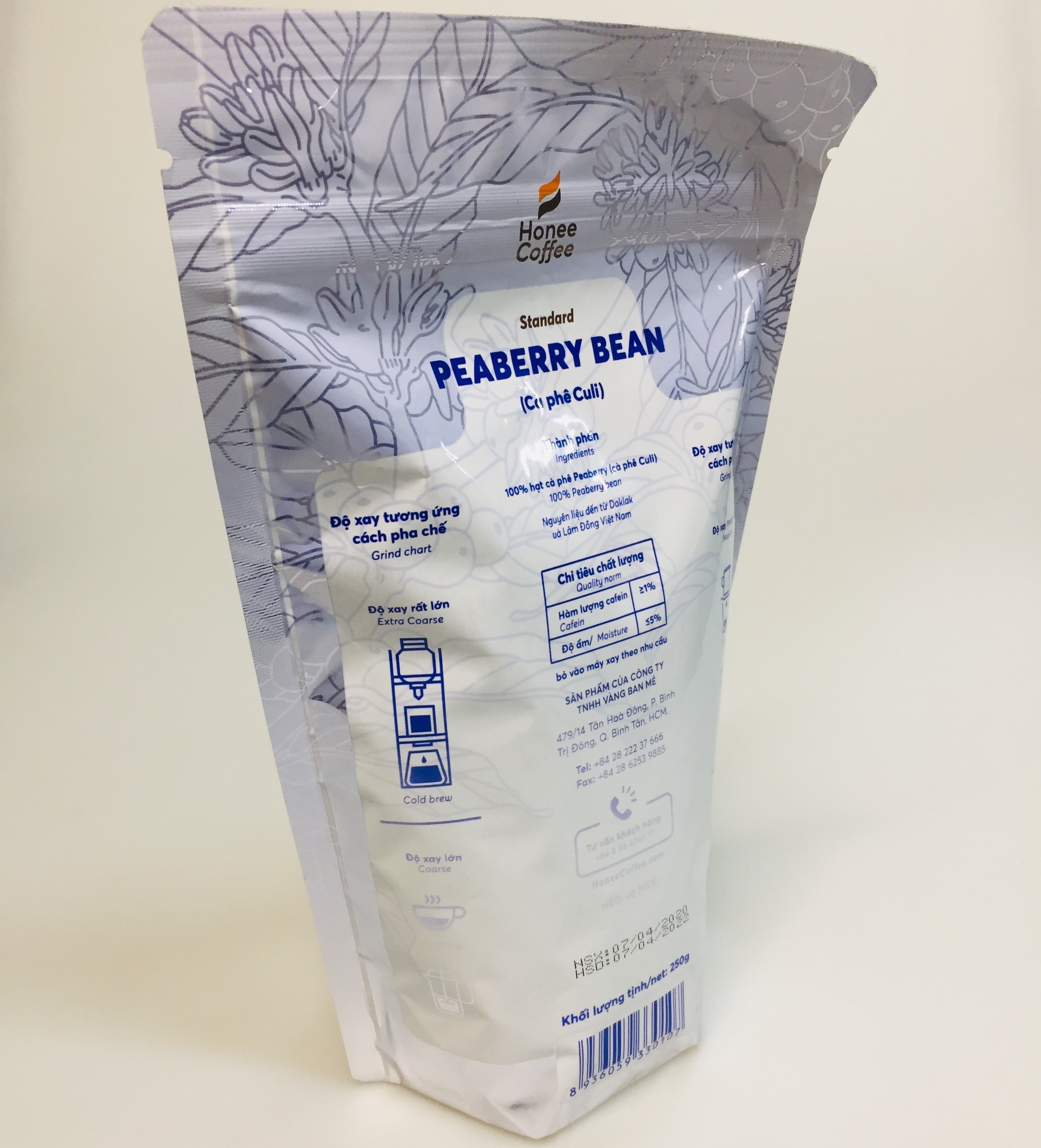 Peaberry кофейные жареные зерна цельного кофе из Вьетнама, среднее Обжарка 250 г 2021