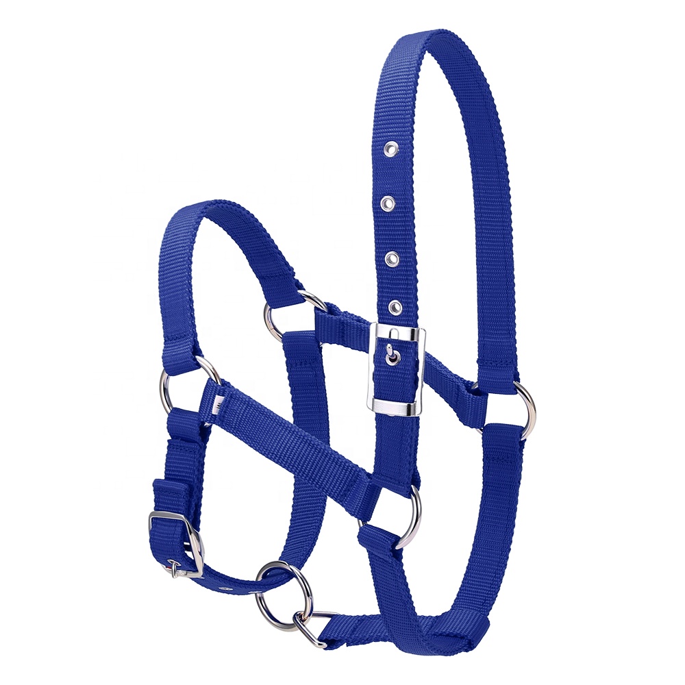 Hot Fashion Design Equipment Nylon Horse Halter Mesh Protectivehorse Halter Western Saddle Adjustable Customize