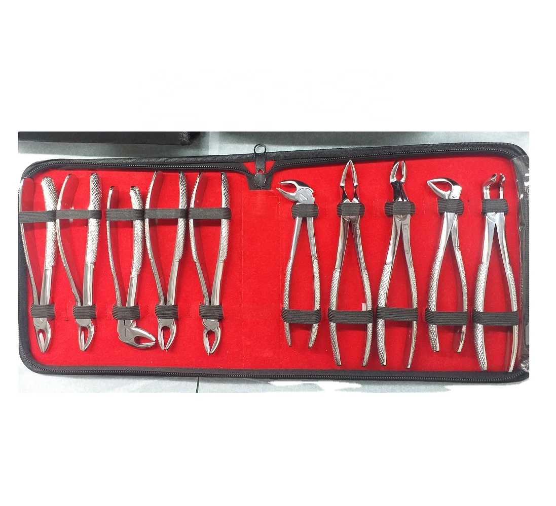 Best Quality Extracting Forceps Set of 10Pcs,, Dental Instruments, Reusable, wholesale price, Stainless steel