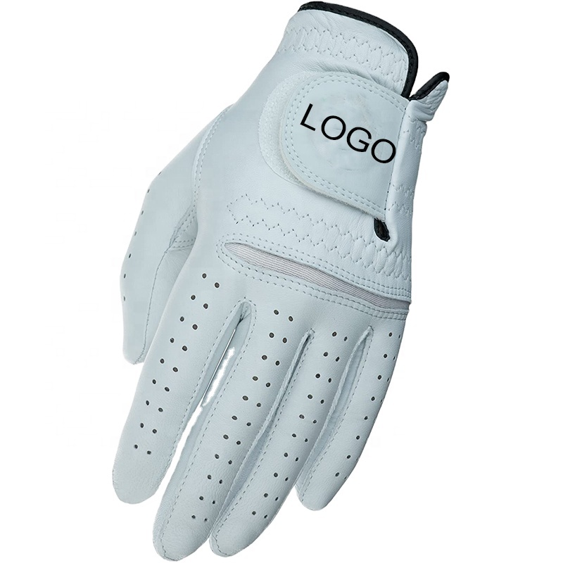 Snow White Cabretta Leather Golf Glove | Factory Hot Sale Great Quality White Cabretta Leather Golfgloves