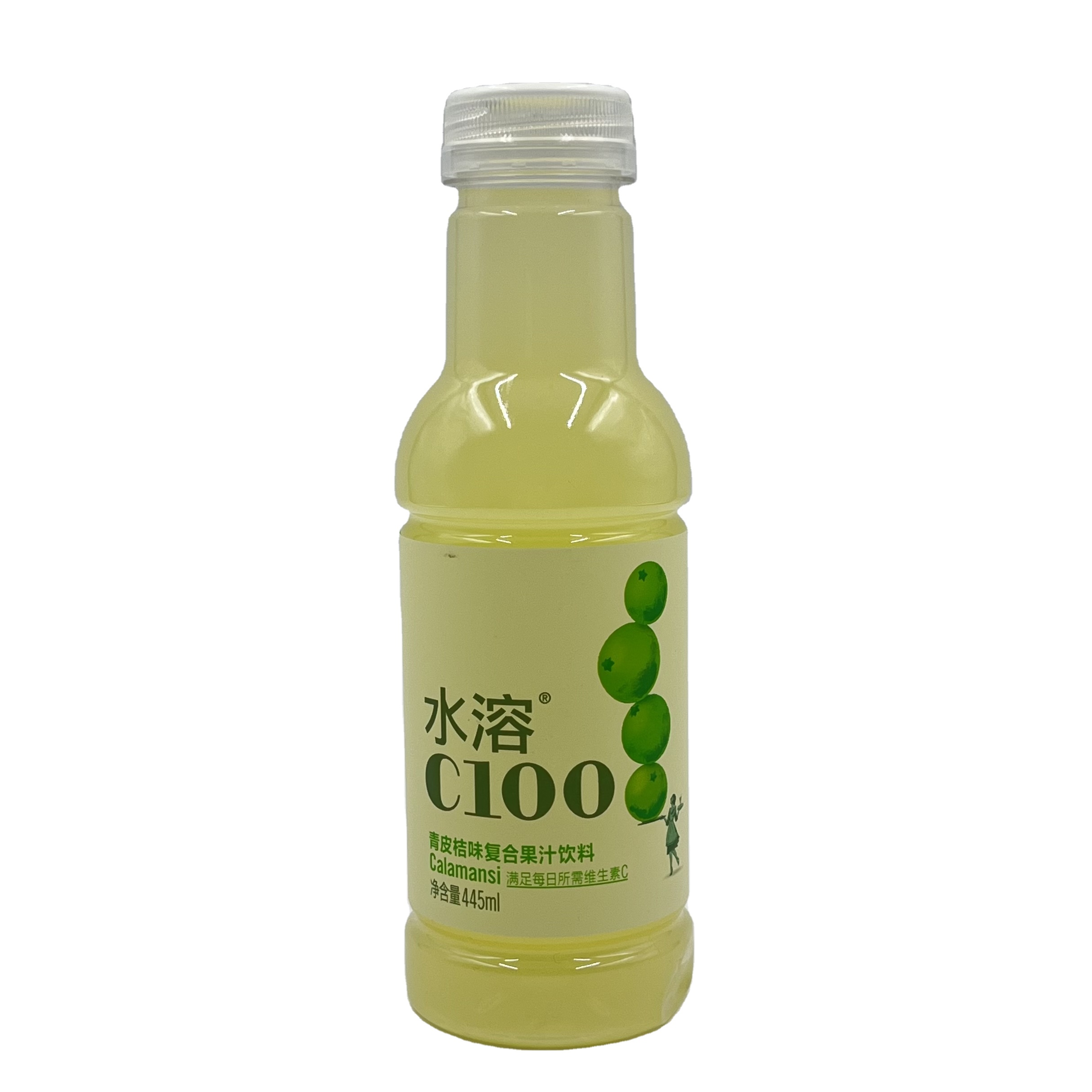 445ml green peel orange flavor vitamin c complex juice drink OEM  Private label juice drink filling