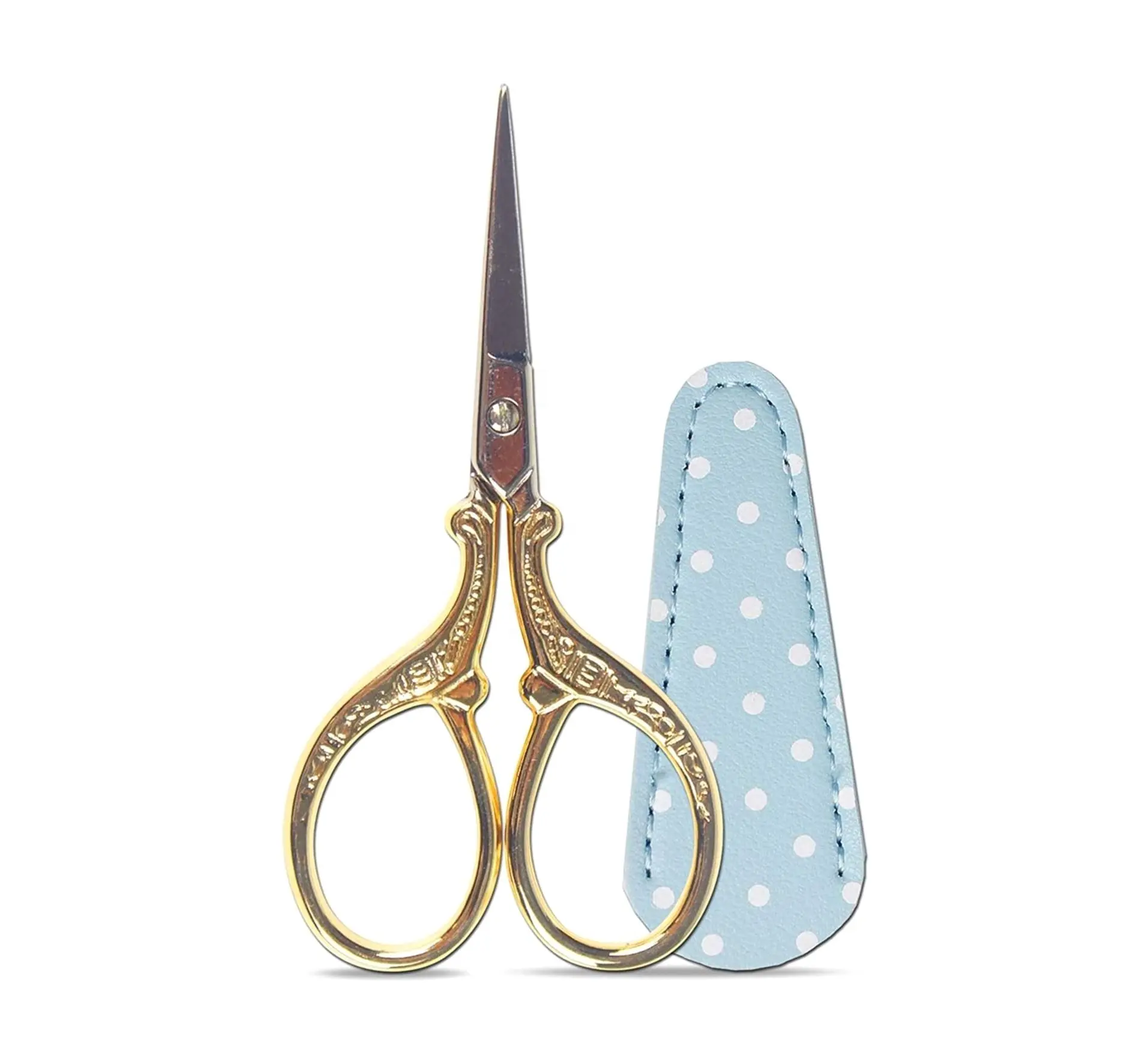 Best Selling Embroidery Scissors with Leather Cover Sewing Scissors Fabric Shears embroidery threads Cutting Sewing Scissors