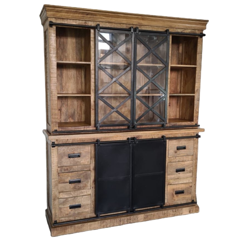 Industrial bookcases living room cabinets kitchen cabinets wardrobes With Solid Wood And derma chair Leg bedroom furniture